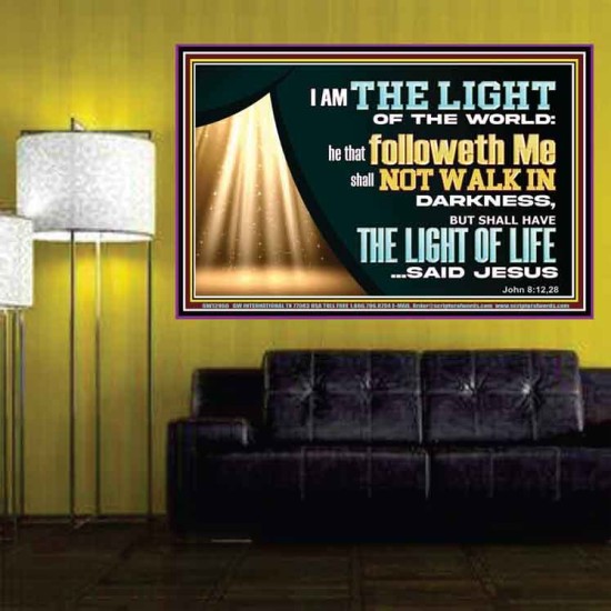 HE THAT FOLLOWETH ME SHALL NOT WALK IN DARKNESS  Modern Christian Wall Décor  GWPOSTER12956  