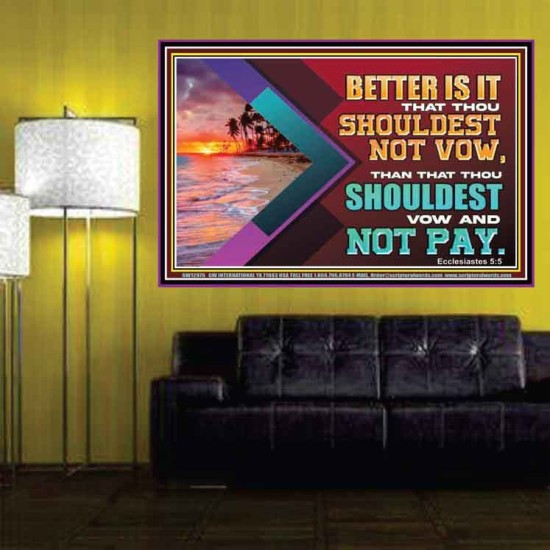 BETTER IS IT THAT THOU SHOULDEST NOT VOW  Biblical Art Poster  GWPOSTER12975  