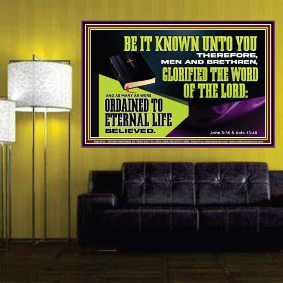 GLORIFIED THE WORD OF THE LORD  Righteous Living Christian Poster  GWPOSTER13070  