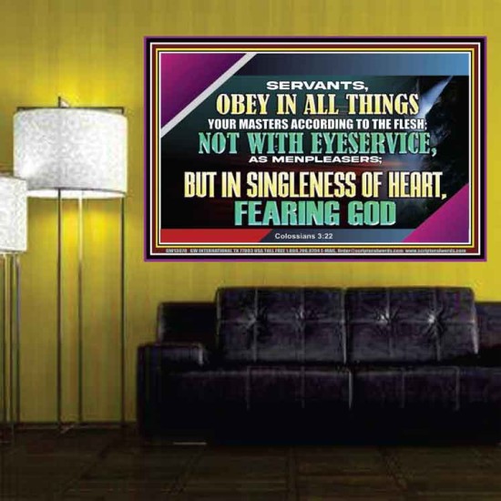 SERVANTS OBEY IN ALL THINGS YOUR MASTERS  Ultimate Power Poster  GWPOSTER13078  