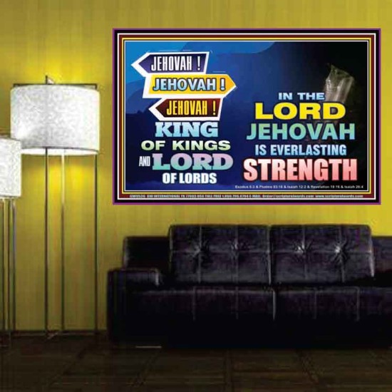 JEHOVAH OUR EVERLASTING STRENGTH  Church Poster  GWPOSTER9536  