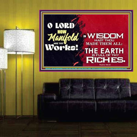 MANY ARE THY WONDERFUL WORKS O LORD  Children Room Poster  GWPOSTER9580  