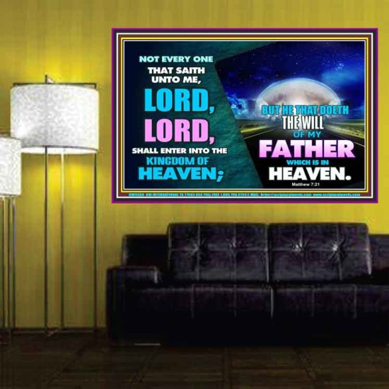 DOING THE WILL OF GOD ONE OF THE KEY TO KINGDOM OF HEAVEN  Righteous Living Christian Poster  GWPOSTER9586  