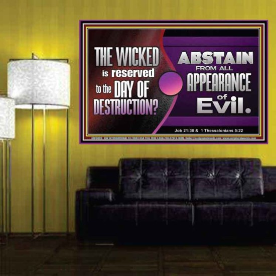 THE WICKED RESERVED FOR DAY OF DESTRUCTION  Poster Scripture Décor  GWPOSTER9899  