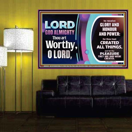 LORD GOD ALMIGHTY HOSANNA IN THE HIGHEST  Contemporary Christian Wall Art Poster  GWPOSTER9925  