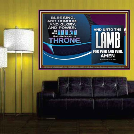 THE ONE SEATED ON THE THRONE  Contemporary Christian Wall Art Poster  GWPOSTER9929  