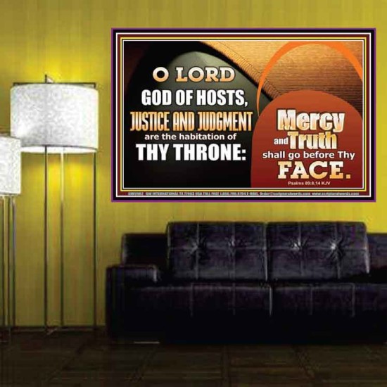 MERCY AND TRUTH SHALL GO BEFORE THEE O LORD OF HOSTS  Christian Wall Art  GWPOSTER9982  