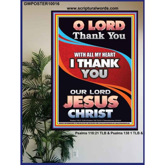 THANK YOU OUR LORD JESUS CHRIST  Sanctuary Wall Poster  GWPOSTER10016  