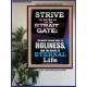 STRAIT GATE LEADS TO HOLINESS THE RESULT ETERNAL LIFE  Ultimate Inspirational Wall Art Poster  GWPOSTER10026  