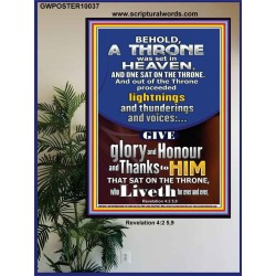 LIGHTNINGS AND THUNDERINGS AND VOICES  Scripture Art Poster  GWPOSTER10037  "24X36"