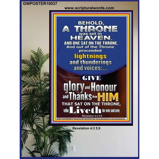 LIGHTNINGS AND THUNDERINGS AND VOICES  Scripture Art Poster  GWPOSTER10037  