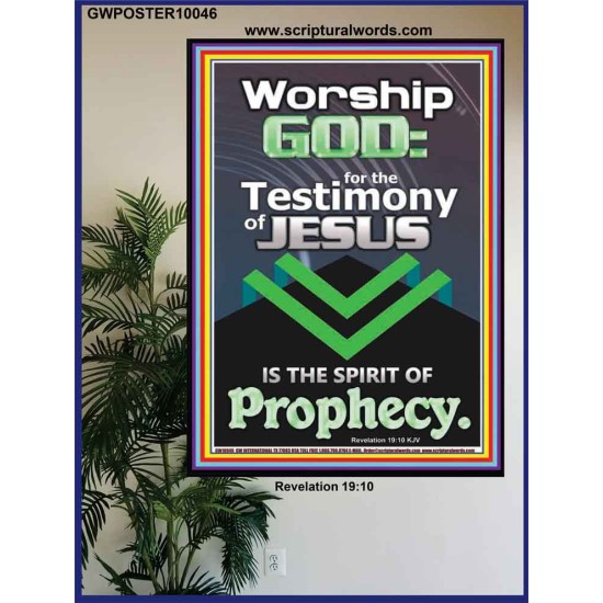 TESTIMONY OF JESUS IS THE SPIRIT OF PROPHECY  Kitchen Wall Décor  GWPOSTER10046  