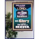 HIS GLORY IS ABOVE THE EARTH AND HEAVEN  Large Wall Art Poster  GWPOSTER10054  