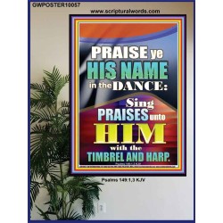 PRAISE HIM IN DANCE, TIMBREL AND HARP  Modern Art Picture  GWPOSTER10057  "24X36"