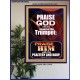 PRAISE HIM WITH TRUMPET, PSALTERY AND HARP  Inspirational Bible Verses Poster  GWPOSTER10063  