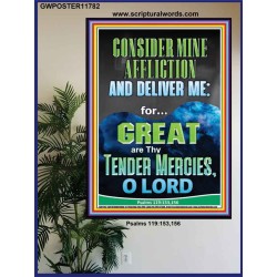 CONSIDER MINE AFFLICTION O LORD MY GOD  Christian Quote Poster  GWPOSTER11782  "24X36"