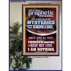 LOVE IS THE GREATEST OF ALL THE SPIRITUAL GIFTS  Sciptural Décor  GWPOSTER11796  "24X36"