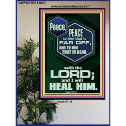 PEACE PEACE TO HIM THAT IS FAR OFF AND NEAR  Christian Wall Art  GWPOSTER11806  "24X36"