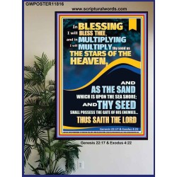 IN BLESSING I WILL BLESS THEE  Modern Wall Art  GWPOSTER11816  "24X36"