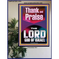 THANK AND PRAISE THE LORD GOD  Custom Christian Wall Art  GWPOSTER11834  "24X36"
