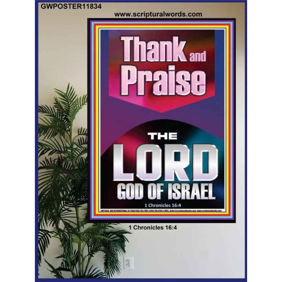 THANK AND PRAISE THE LORD GOD  Custom Christian Wall Art  GWPOSTER11834  