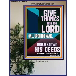 MAKE KNOWN HIS DEEDS AMONG THE PEOPLE  Custom Christian Artwork Poster  GWPOSTER11835  "24X36"