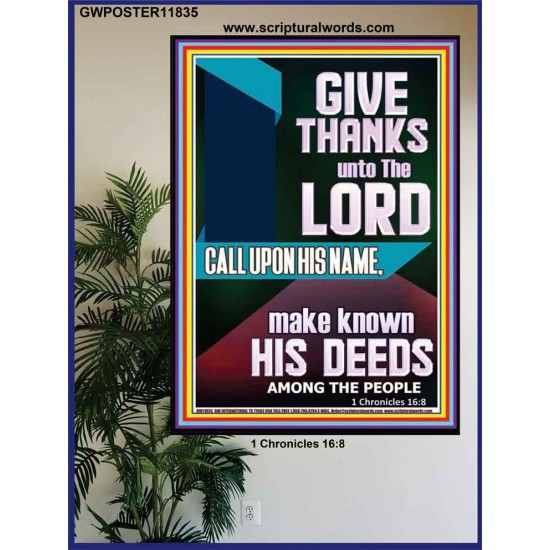 MAKE KNOWN HIS DEEDS AMONG THE PEOPLE  Custom Christian Artwork Poster  GWPOSTER11835  