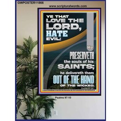 THE LORD PRESERVETH THE SOULS OF HIS SAINTS  Inspirational Bible Verse Poster  GWPOSTER11866  "24X36"