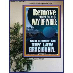 REMOVE FROM ME THE WAY OF LYING  Bible Verse for Home Poster  GWPOSTER11873  "24X36"