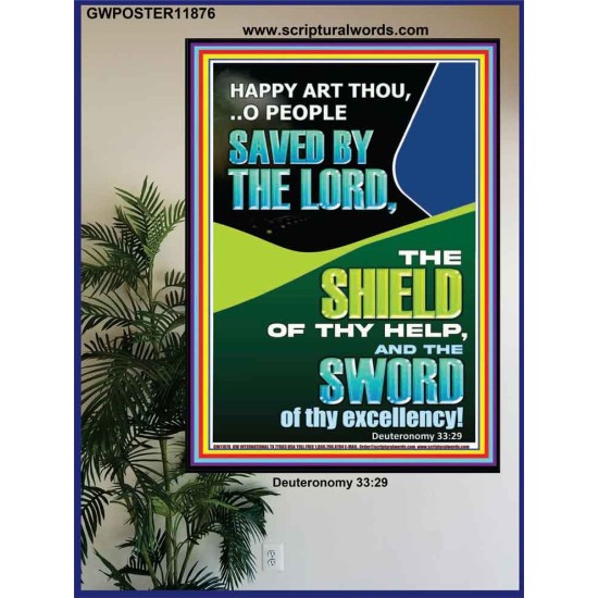 O PEOPLE SAVED BY THE LORD  Printable Bible Verse to Poster  GWPOSTER11876  