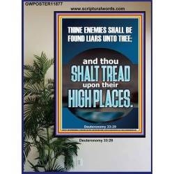 THINE ENEMIES SHALL BE FOUND LIARS UNTO THEE  Printable Bible Verses to Poster  GWPOSTER11877  