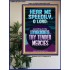 HEAR ME SPEEDILY O LORD MY GOD  Sanctuary Wall Picture  GWPOSTER11916  "24X36"