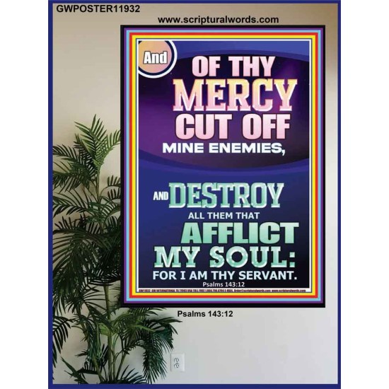 DESTROY ALL THEM THAT AFFLICT MY SOUL   Church Poster  GWPOSTER11932  