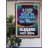 WASH ME THOROUGLY FROM MINE INIQUITY  Scriptural Verse Poster   GWPOSTER11985  "24X36"