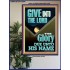 GIVE UNTO THE LORD GLORY DUE UNTO HIS NAME  Bible Verse Art Poster  GWPOSTER12004  "24X36"