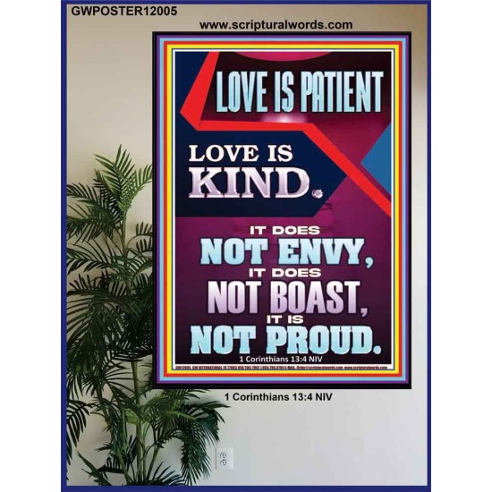 LOVE IS PATIENT AND KIND AND DOES NOT ENVY  Christian Paintings  GWPOSTER12005  