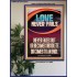 LOVE NEVER FAILS AND NEVER FADES OUT  Christian Artwork  GWPOSTER12010  "24X36"