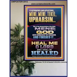 YE REPROACHES AND AFFLICTIONS MENE MENE TEKEL UPHARSIN  Scripture Art Prints Poster  GWPOSTER12012  "24X36"