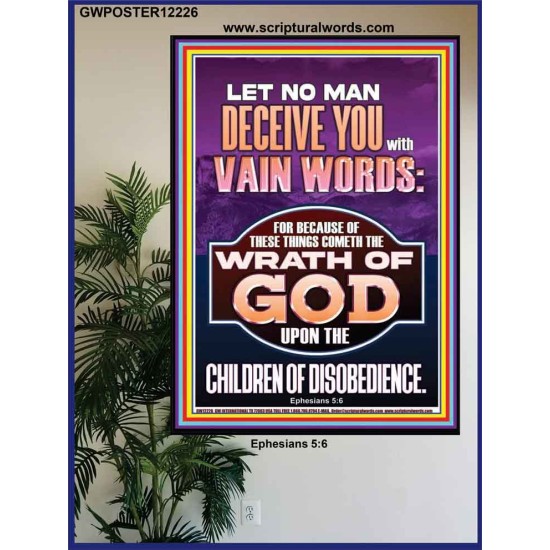 LET NO MAN DECEIVE YOU WITH VAIN WORDS  Church Picture  GWPOSTER12226  