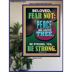 BELOVED FEAR NOT PEACE BE UNTO THEE  Unique Power Bible Poster  GWPOSTER12231  "24X36"