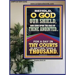 LOOK UPON THE FACE OF THINE ANOINTED O GOD  Contemporary Christian Wall Art  GWPOSTER12242  "24X36"