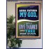 ABBA FATHER MY GOD I WILL GIVE THANKS UNTO THEE FOR EVER  Contemporary Christian Wall Art Poster  GWPOSTER12278  "24X36"