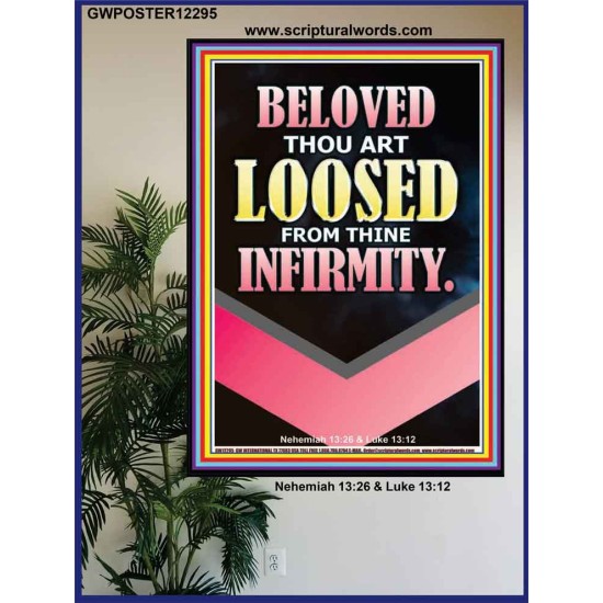 THOU ART LOOSED FROM THINE INFIRMITY  Scripture Poster   GWPOSTER12295  
