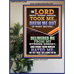 THE LORD DREW ME OUT OF MANY WATERS  New Wall Décor  GWPOSTER12346  "24X36"