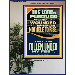 MY ENEMIES ARE FALLEN UNDER MY FEET  Bible Verse for Home Poster  GWPOSTER12350  "24X36"