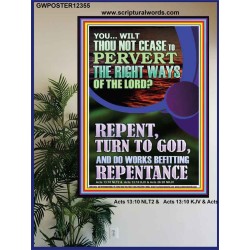 REPENT AND DO WORKS BEFITTING REPENTANCE  Custom Poster   GWPOSTER12355  "24X36"