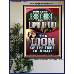 LAMB OF GOD THE LION OF THE TRIBE OF JUDA  Unique Power Bible Poster  GWPOSTER12945  "24X36"