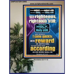 HE THAT IS HOLY LET HIM BE HOLY STILL  Large Scripture Wall Art  GWPOSTER12995  "24X36"