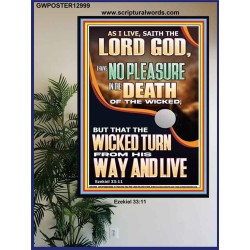I HAVE NO PLEASURE IN THE DEATH OF THE WICKED  Bible Verses Art Prints  GWPOSTER12999  "24X36"