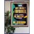 HIGHLY FAVOURED THE LORD IS WITH THEE BLESSED ART THOU  Scriptural Wall Art  GWPOSTER13002  "24X36"